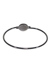 Current Boutique-Marc by Marc Jacobs - Black Titanium Logo Bangle Bracelet