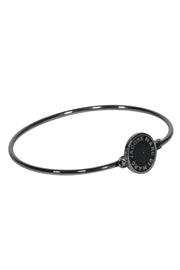 Current Boutique-Marc by Marc Jacobs - Black Titanium Logo Bangle Bracelet