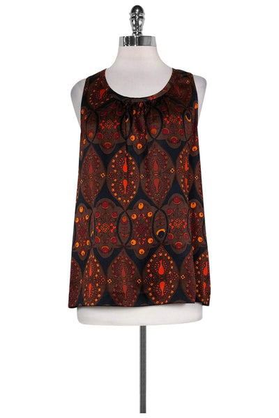 Current Boutique-Marc by Marc Jacobs - Brown Peacock Print Tank Top Sz S