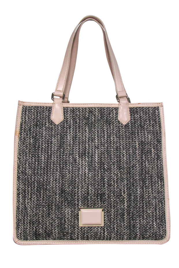 Current Boutique-Marc by Marc Jacobs - Brown Woven Textile Tote w/ Nude Leather Trim