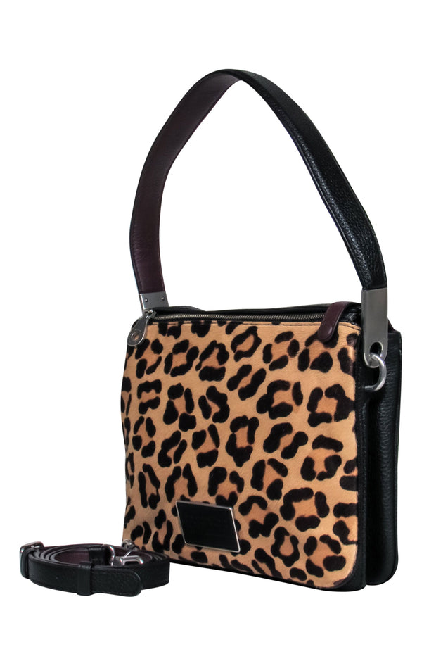 Current Boutique-Marc by Marc Jacobs - Calf Hair & Leather Cheetah Print Trifold Crossbody Bag