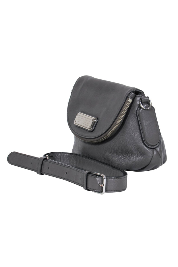 Current Boutique-Marc by Marc Jacobs - Gray Leather Flap Crossbody Bag