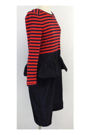 Current Boutique-Marc by Marc Jacobs - Navy & Red Striped Dress Sz 10