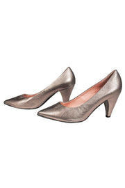 Current Boutique-Marc by Marc Jacobs - Pewter Pointed-Toe Pumps Sz 8