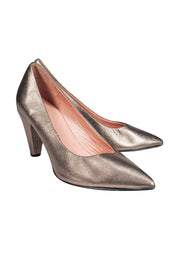 Current Boutique-Marc by Marc Jacobs - Pewter Pointed-Toe Pumps Sz 8