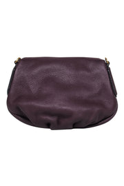 Current Boutique-Marc by Marc Jacobs - Plum Pebbled Leather Saddle Bag