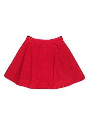 Current Boutique-Marc by Marc Jacobs - Red Fuzzy Textured Paneled Miniskirt Sz S