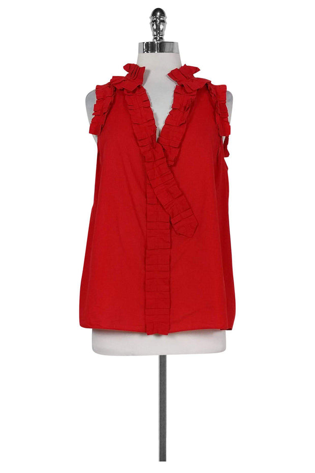 Current Boutique-Marc by Marc Jacobs - Red Ruffle Tank Top Sz M