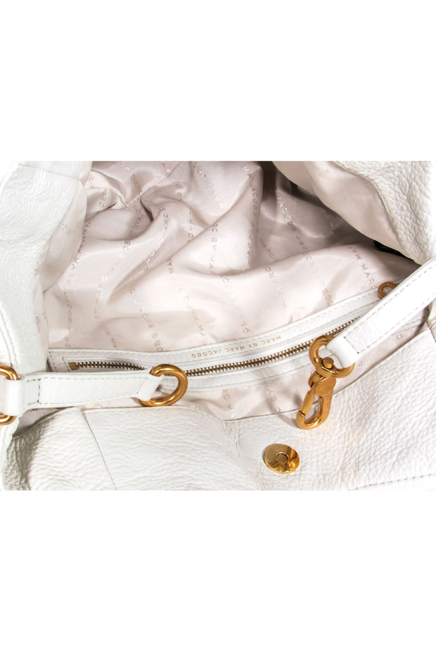 Current Boutique-Marc by Marc Jacobs – White & Gold Satchel