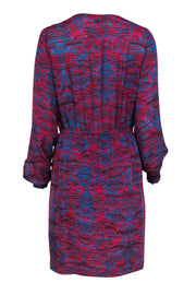 Current Boutique-Marchesa Voyage - Red & Blue Patterned Peasant Dress Sz 6