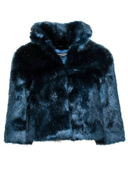 Current Boutique-Marciano - Dark Teal Faux Fur Coat Sz 2