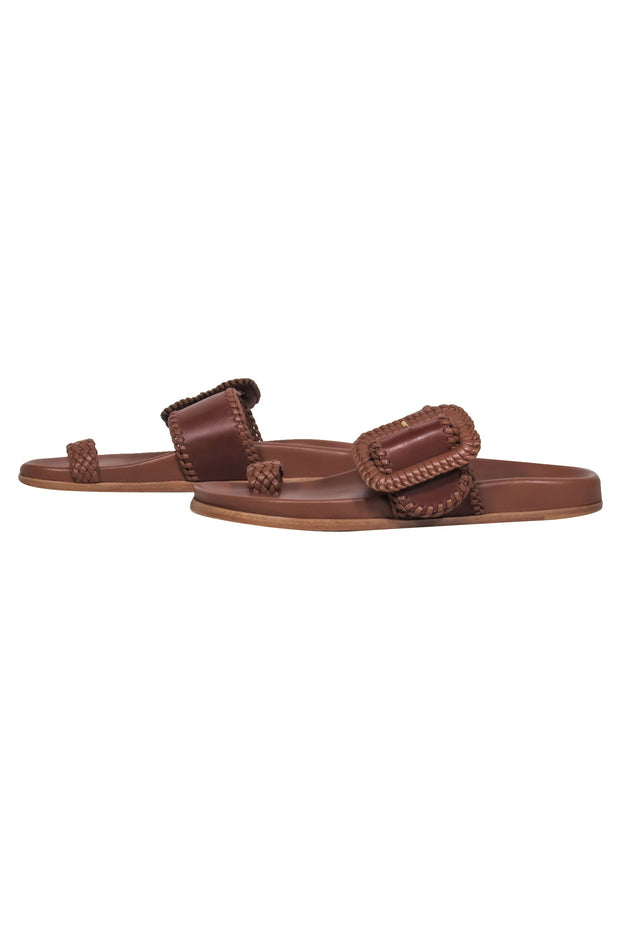 Current Boutique-Marion Parke - Cognac Leather Sandals w/ Buckle Sz 6