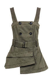 Current Boutique-Marissa Webb - Army Green Utility Trench Tank w/ Belt Sz M