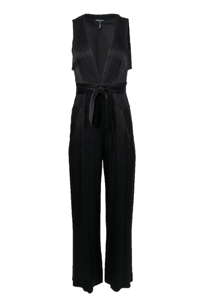 Current Boutique-Marissa Webb - Black Plunge "Jordyn" Jumpsuit Sz 2