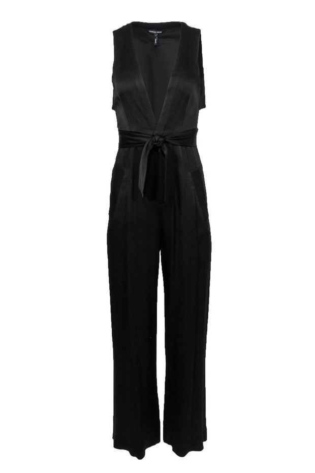 Current Boutique-Marissa Webb - Black Plunge "Jordyn" Jumpsuit Sz 2