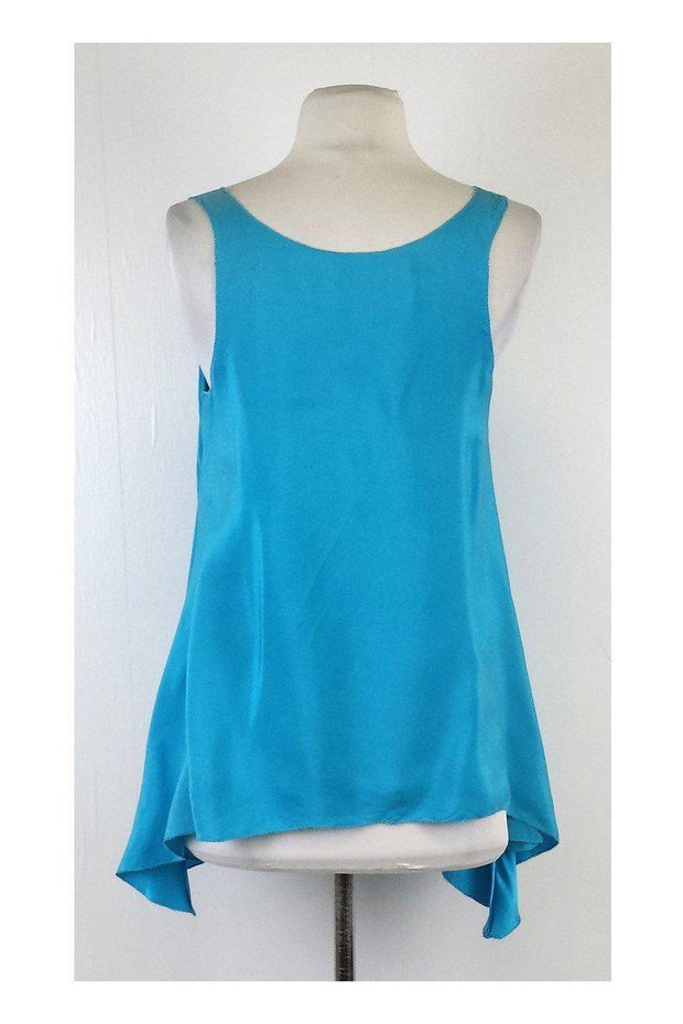 Current Boutique-Mark & James by Badgley Mischka - Aqua Embellished Silk Tank Sz XS