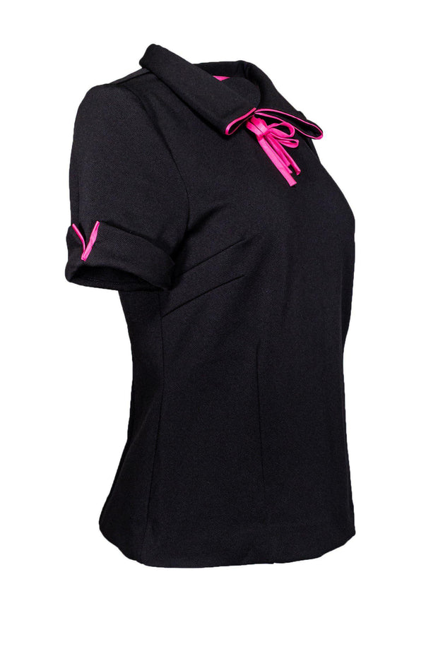 Current Boutique-Marni - Black Silk & Cotton Polo Top Sz 4