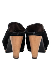 Current Boutique-Marni - Black Suede Clog Mule Heels Sz 8.5