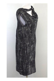 Current Boutique-Marni - Grey & White Print Sleeveless Dress Sz 4