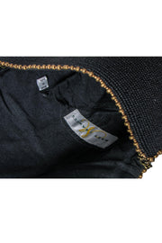 Current Boutique-Mary Frances - Black Beaded Wolf Print Crossbody