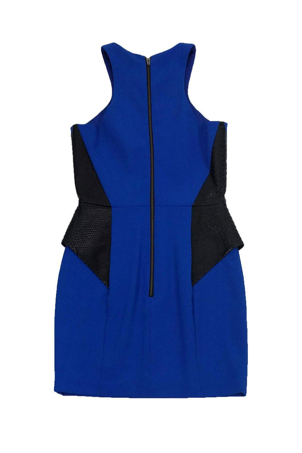 Current Boutique-Mason - Royal Blue & Lambskin Trim Dress Sz 0