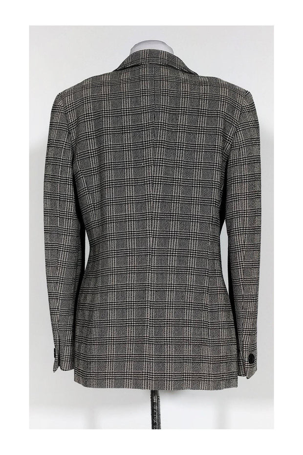 Current Boutique-Max Mara - Black & Cream Plaid Blazer Sz 10