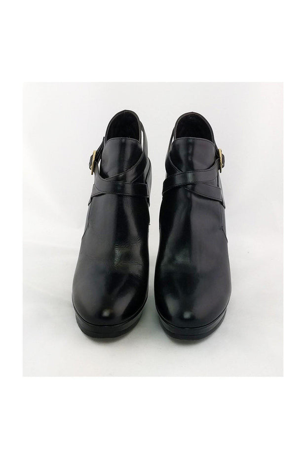 Current Boutique-Max Mara - Black Leather Booties Sz 9.5