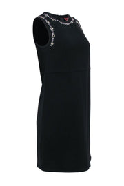 Current Boutique-Max Mara - Black Sleeveless Sheath Dress w/ Jewel Neckline Sz 6