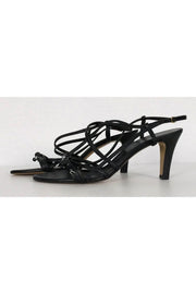 Current Boutique-Max Mara - Black Strappy Beaded Sandals Sz 11