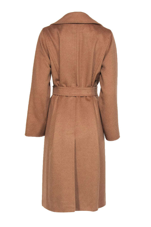 Current Boutique-Max Mara - Camel Buttoned Belted Longline Wool "Manuel" Coat Sz 4