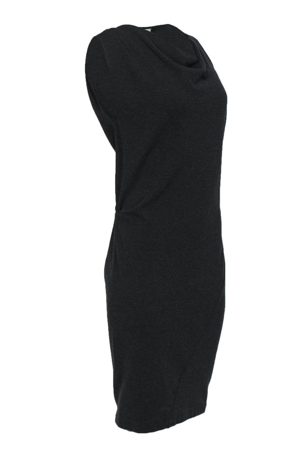 Current Boutique-Max Mara - Charcoal Sleeveless Shift Dress Sz 10