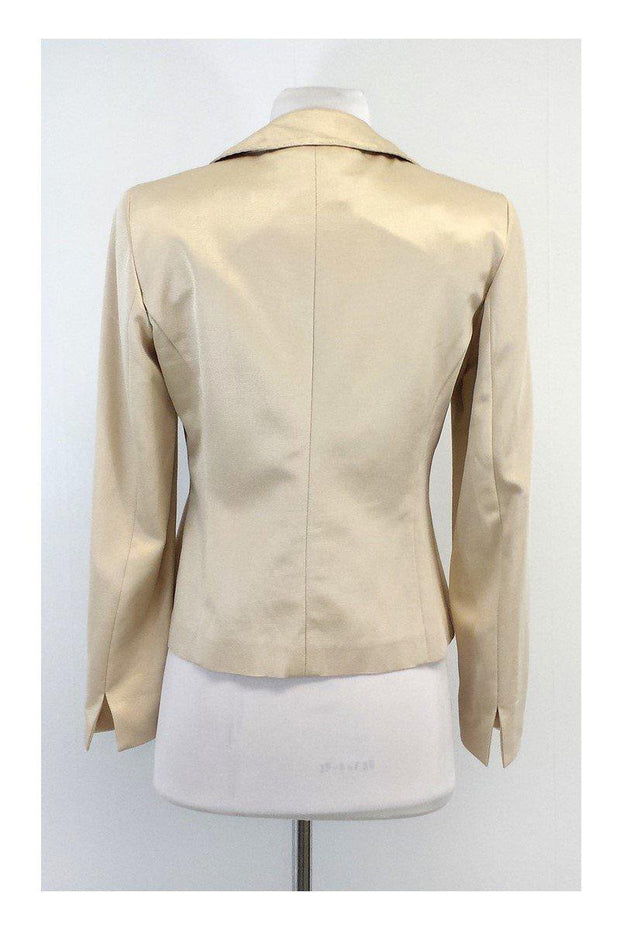 Current Boutique-Max Mara - Cream Striped Cotton Blend Blazer Sz 6