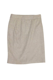 Current Boutique-Max Mara - Cream Striped Skirt Sz 6