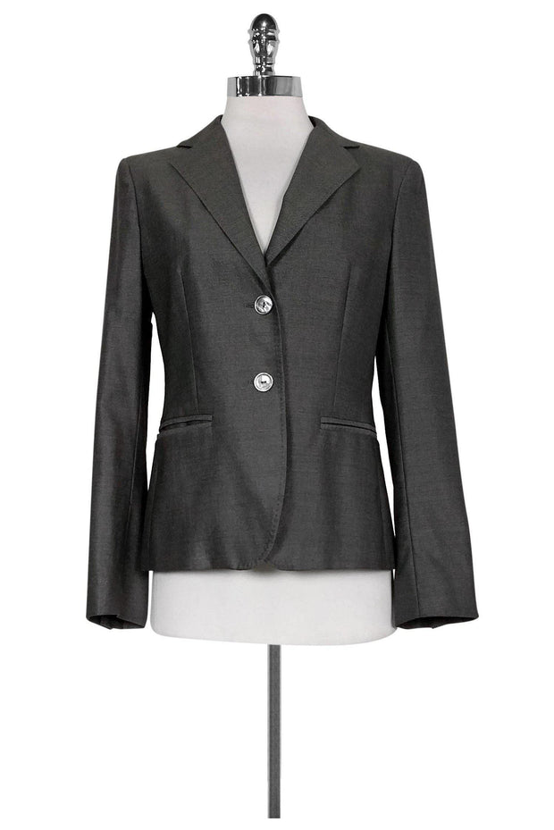 Current Boutique-Max Mara - Grey Fitted Blazer Sz 6