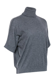 Current Boutique-Max Mara - Grey Short Sleeve Turtlneck Sweater Sz S