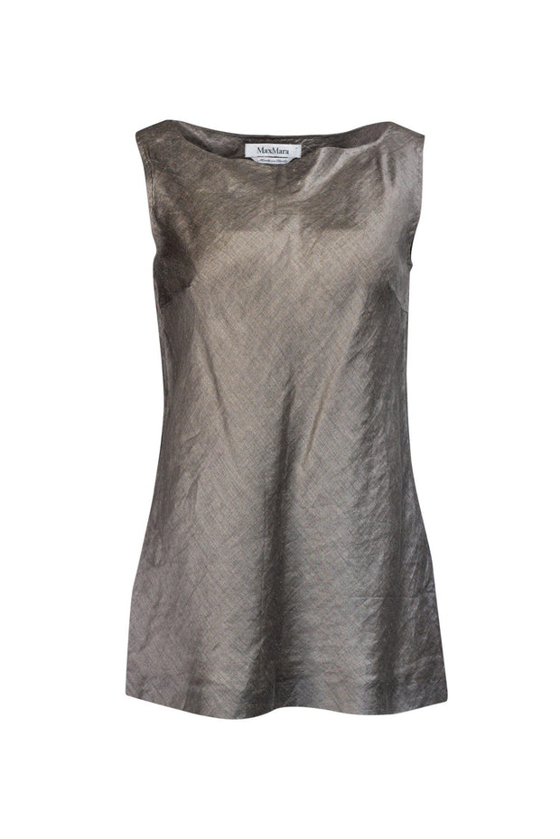 Current Boutique-Max Mara - Grey Tunic Top Sz M