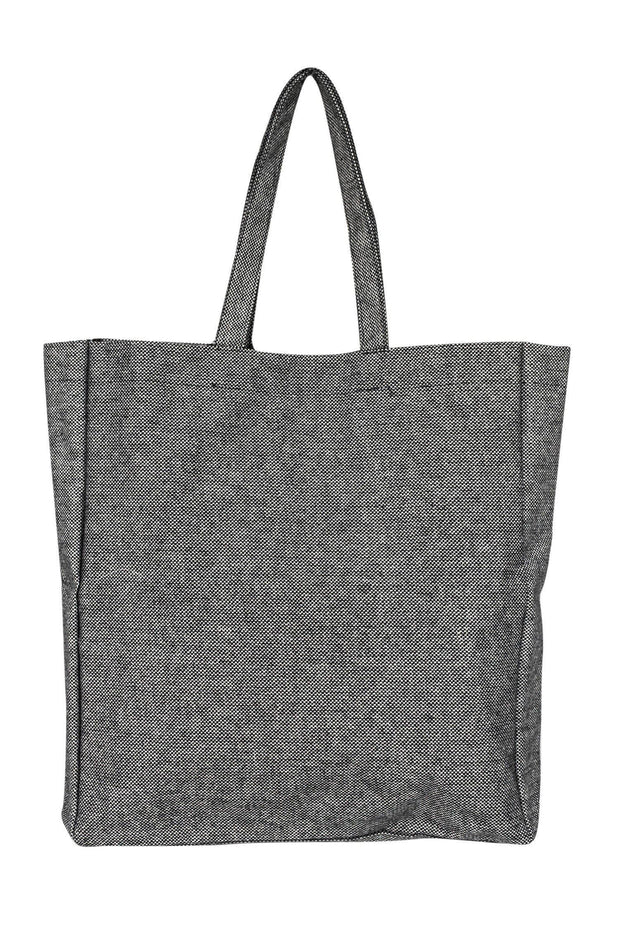 Current Boutique-Max Mara - Large Grey Woven Monogram Tote Bag