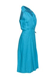 Current Boutique-Max Mara - Robin Egg Blue Halter Wrap Dress Sz 8