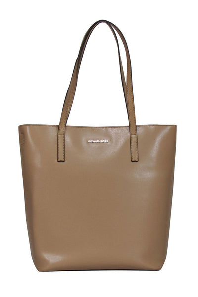 Current Boutique-Michael Kors - Beige Smooth Leather Large Tote