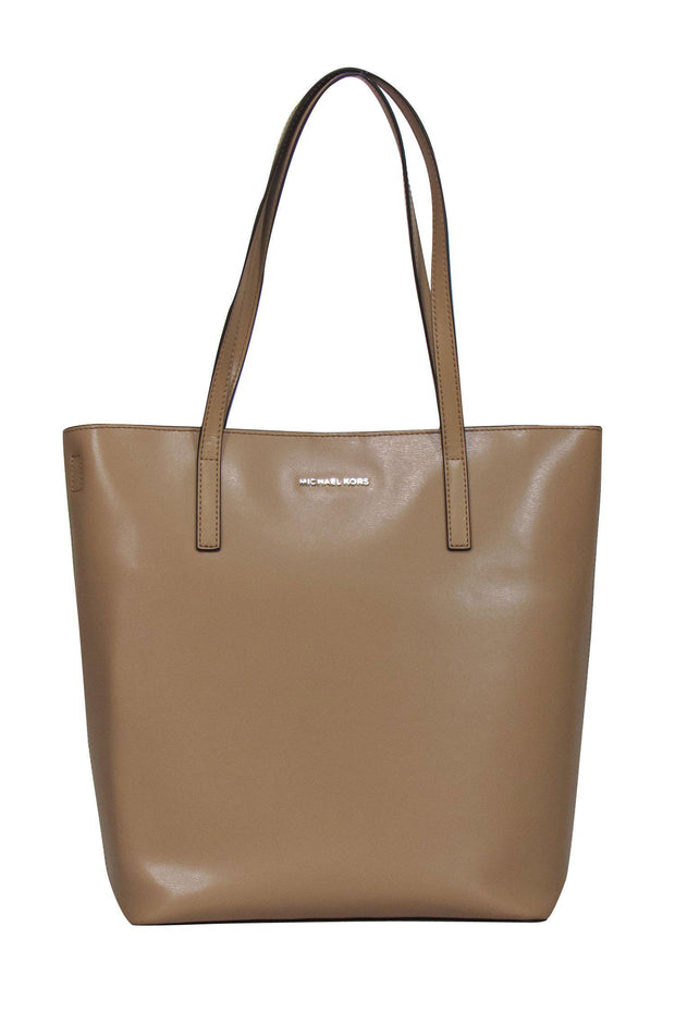 Current Boutique-Michael Kors - Beige Smooth Leather Large Tote