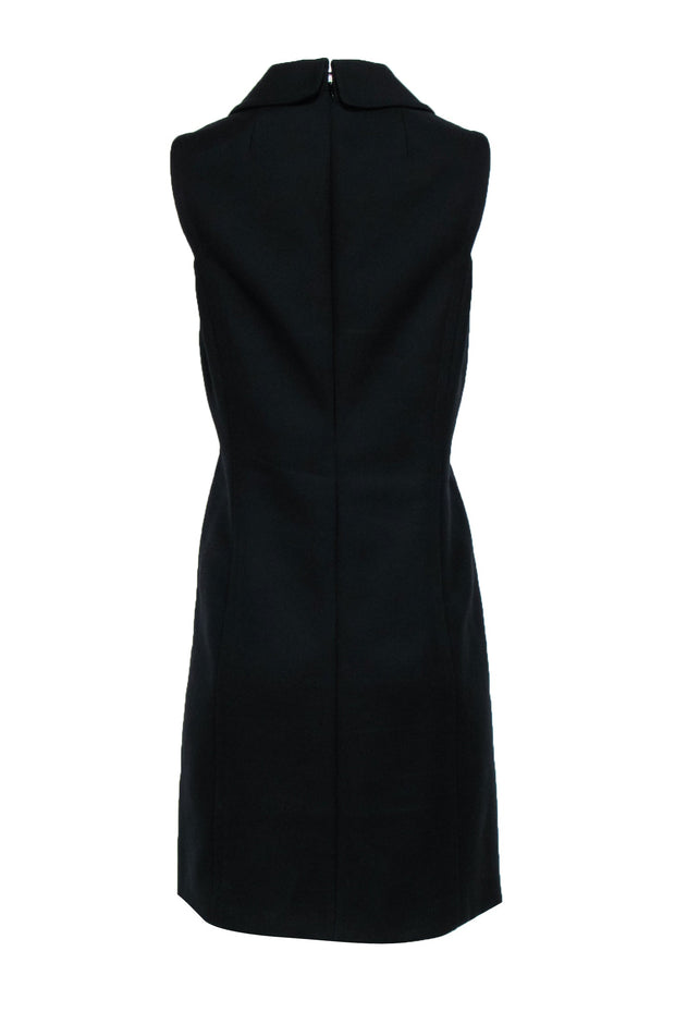 Current Boutique-Michael Kors - Black Cotton Shift Dress Double Breasted Classic Front Design Sz 8