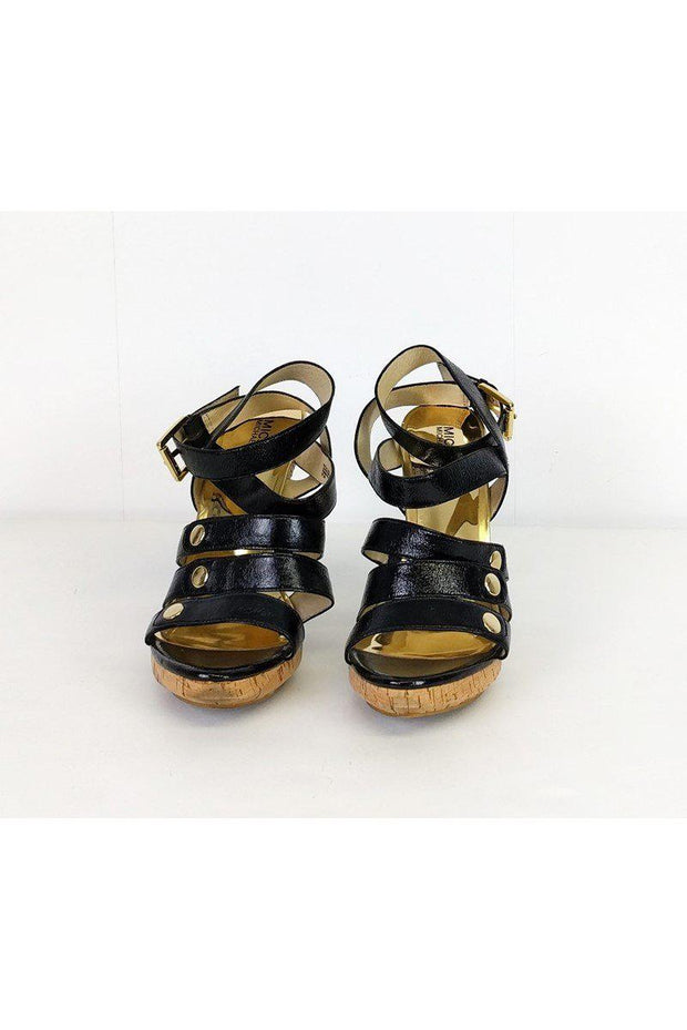 Current Boutique-Michael Kors - Black & Gold Heels Sz 8.5