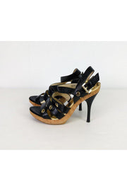 Current Boutique-Michael Kors - Black & Gold Heels Sz 8.5