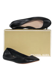 Current Boutique-Michael Kors - Black Leather "Halo" Flats Sz 9.5