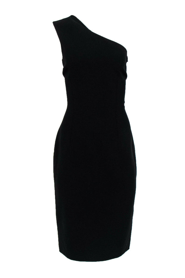 Current Boutique-Michael Kors - Black One-Shoulder Sleeveless Sheath Dress Sz 8