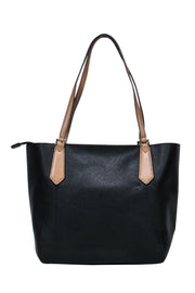 Current Boutique-Michael Kors - Black Pebbled Leather Tote w/ Tan Handles