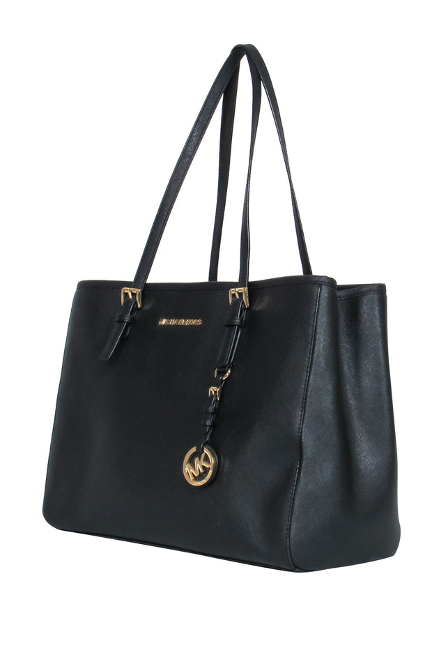 Current Boutique-Michael Kors - Black Saffiano Leather Tote Bag