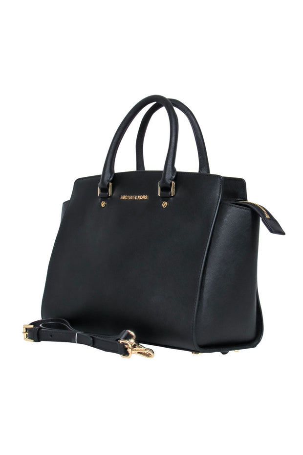 Current Boutique-Michael Kors - Black "Selma" Satchel w/ Shoulder Strap