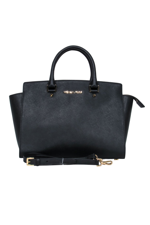 Current Boutique-Michael Kors - Black "Selma" Satchel w/ Shoulder Strap