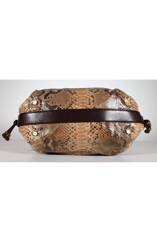 Current Boutique-Michael Kors - Brown Snakeskin Leather Bag